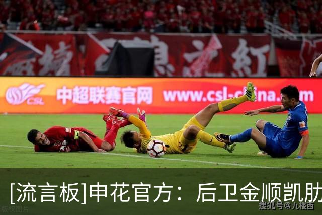 [流言板]申花官方：后卫金顺凯肋骨骨折并外伤性血气胸，已完成手术